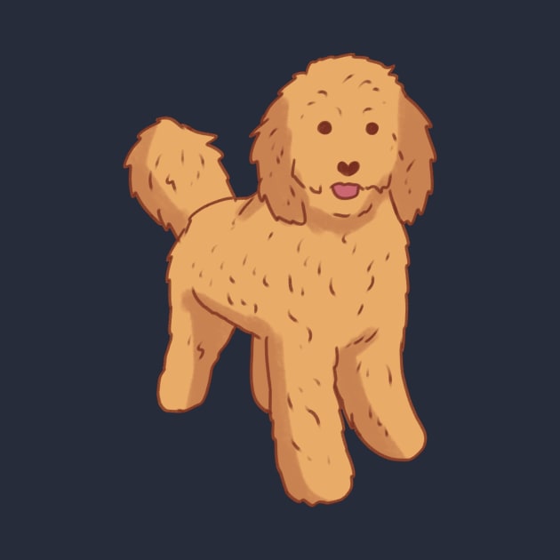 Cute Golden doodle art by Mayarart