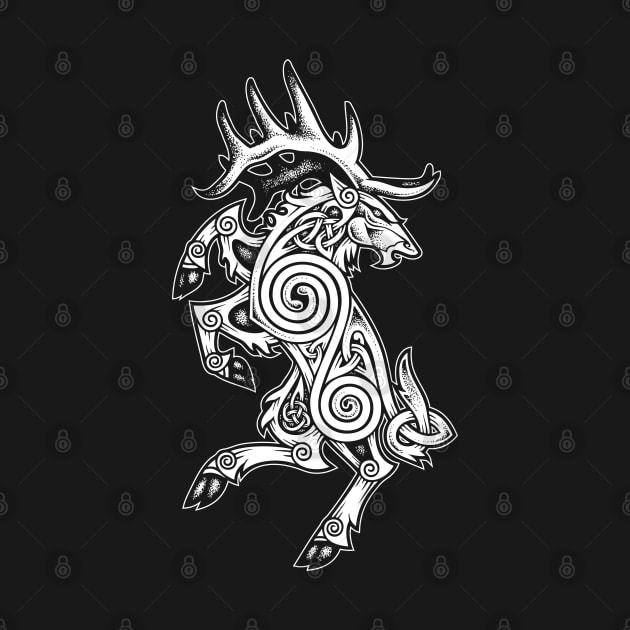 Celtic Elk Rampant by celtichammerclub