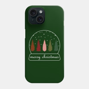 Merry Christmas snow globe design Phone Case