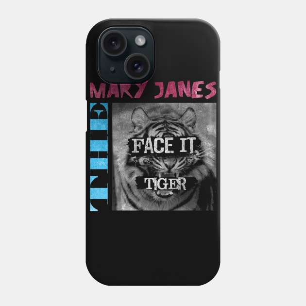 Face It Tiger (Black) Phone Case by frizbee