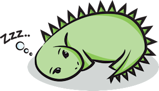 Sleeping dinosaur Magnet
