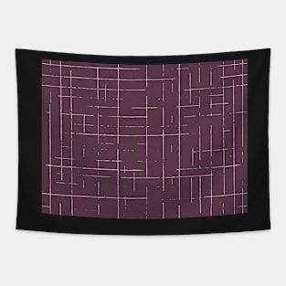 Purple Line Plaid Tapestry