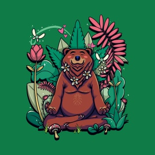 Meditating Plant-Daddy Bear T-Shirt