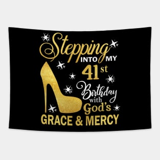 Stepping Into My 41st Birthday With God's Grace & Mercy Bday Tapestry