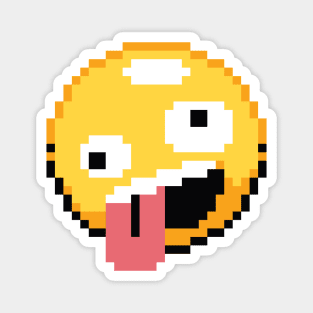 Zany Pixel Emoji Magnet