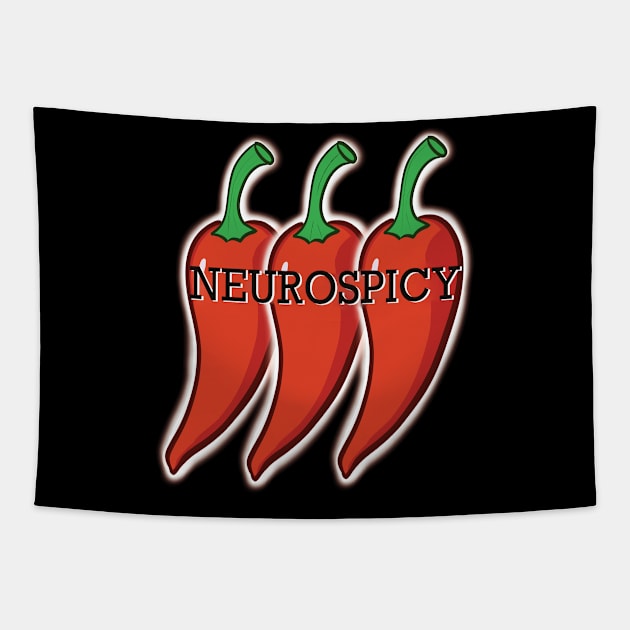 Neurospicy Extra Hot Tapestry by NeurodiverseNarnie