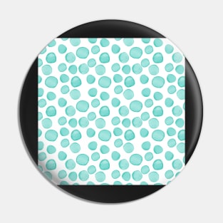 Watercolour Dots in Turquoise Pin