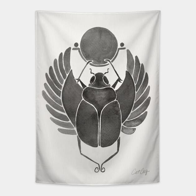 grey scarab Tapestry by CatCoq