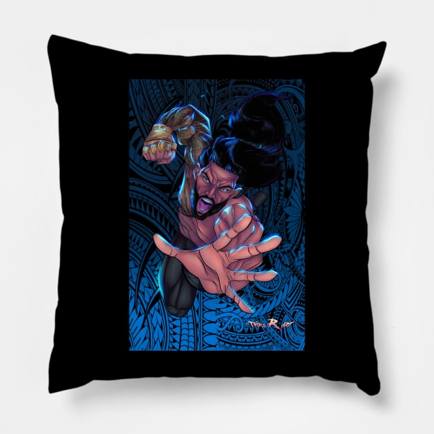 The Chief wrestling art Pillow by Triple R Art