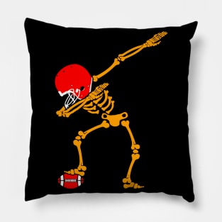 Dabbing Skeleton Football Halloween T Shirt Costume Gifts Pillow