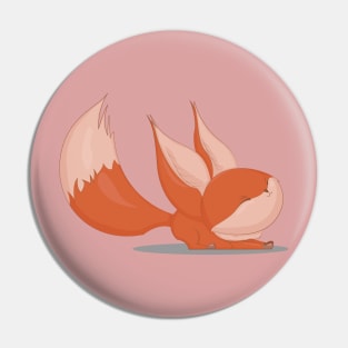 Cute fox stretching Pin