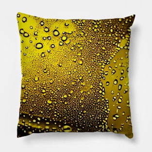 Teardrop pattern, abstract with pattern, yellow, black Pillow