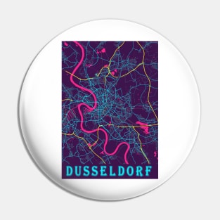 Dusseldorf Neon City Map Pin