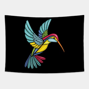 Colourful Hummingbird, Sweet and Elegant Style Tapestry