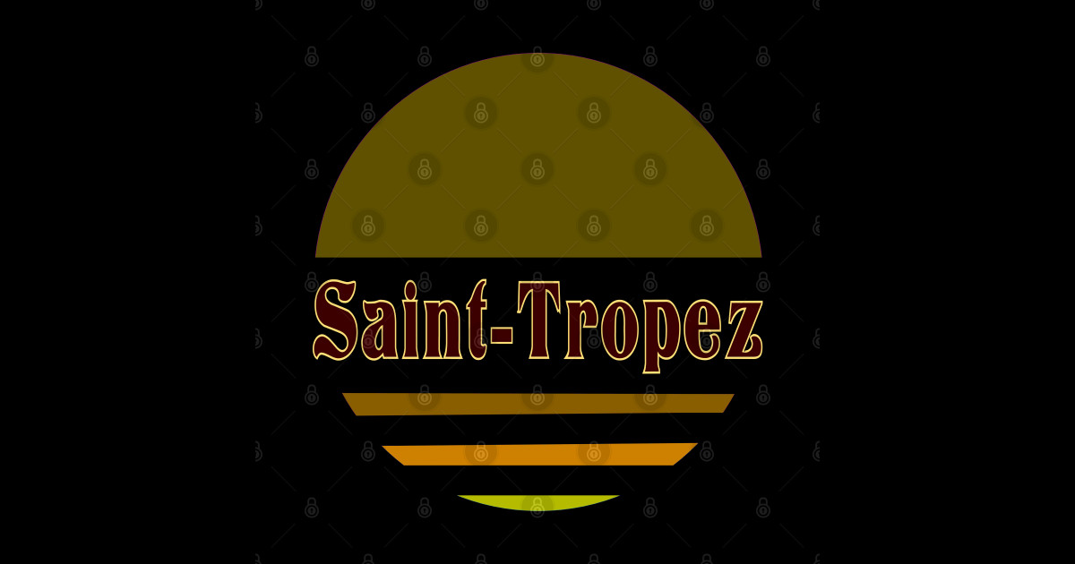 Saint Tropez - Retro Sun Aesthetic - Saint Tropez - Aufkleber ...