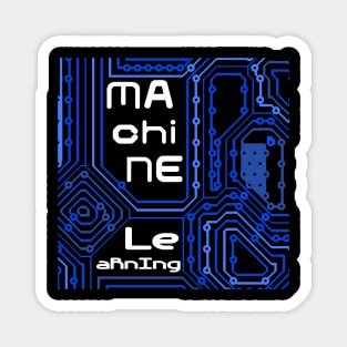 Machine Learning Circuit Board | Blue White Magnet