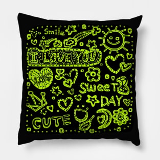 sweet day,Hand drawing Pillow