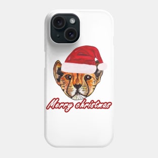 Christmas cheetah Phone Case