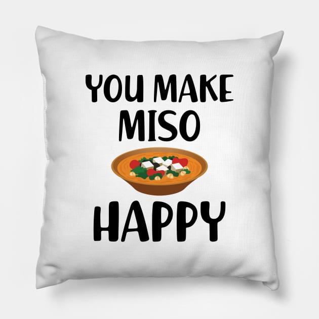 Miso - You make miso happy Pillow by KC Happy Shop