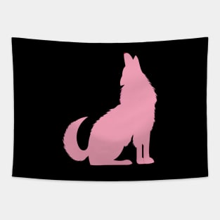 pink wolf pink moon Tapestry