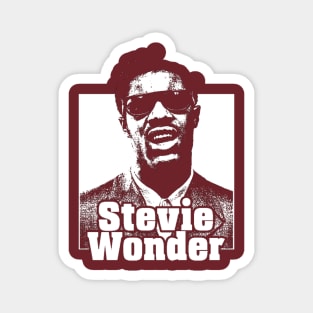 stevie wonder  retro B&W design Magnet