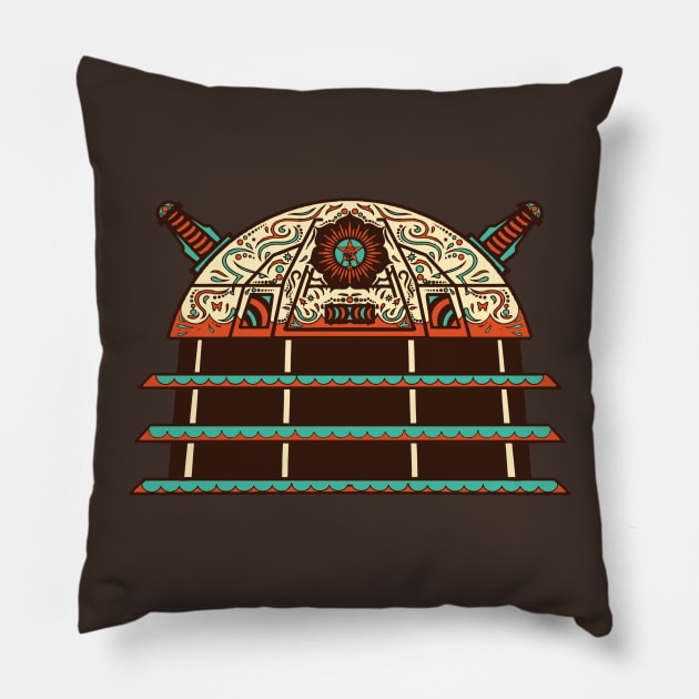 Dia de los Daleks Pillow by B4DW0LF