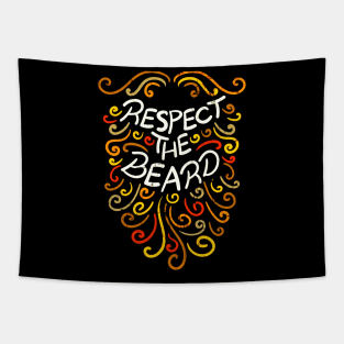 Respect The Beard Curly Ginger Vintage Graphic T-Shirt Tapestry