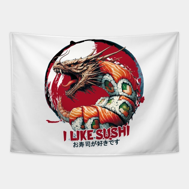 I Like Sushi Tapestry by Cutetopia