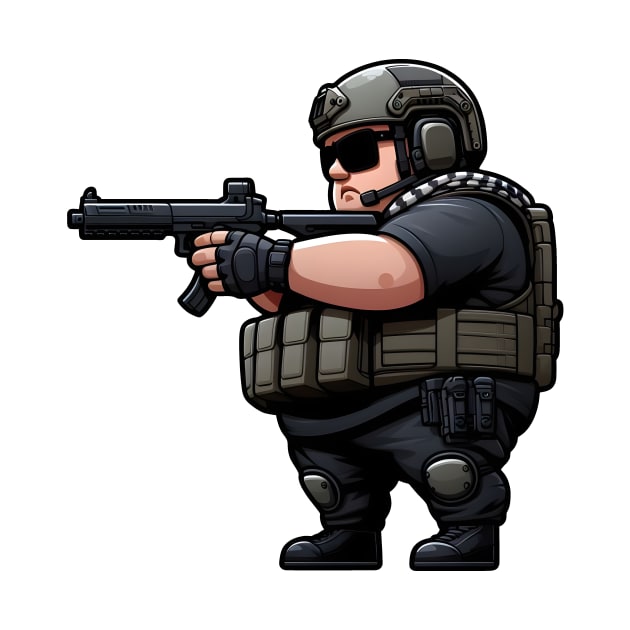 Tactical Fatman by Rawlifegraphic