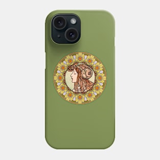 Mucha Flower Wreath Lady 03 Phone Case