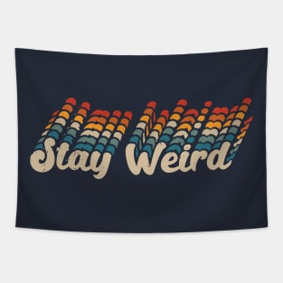 stay weird vintage retro Tapestry