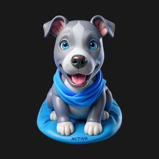 Adorable American Bluenose Pitbull Puppy Cartoon | Cute Dog Lover Gift Sticker