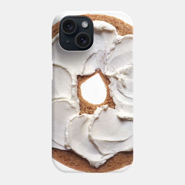 Bagel with Cream Cheese Phone Case by Bravuramedia