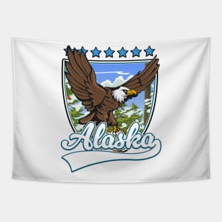 Alaska Travel Patch Tapestry