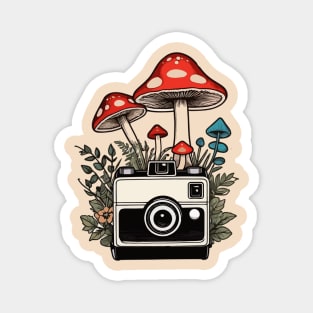 Old Camera Vintage Mushroom Magnet