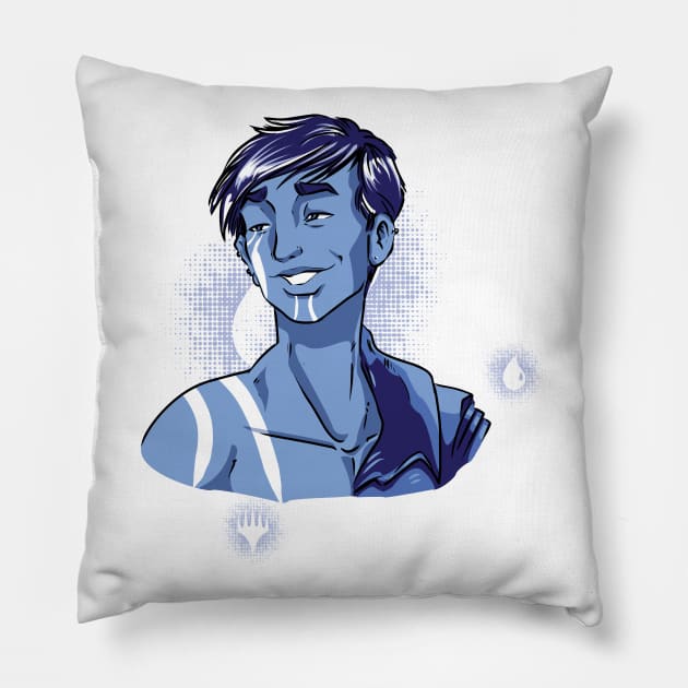 Jace in Blue, For White Pillow by EverTomorrow