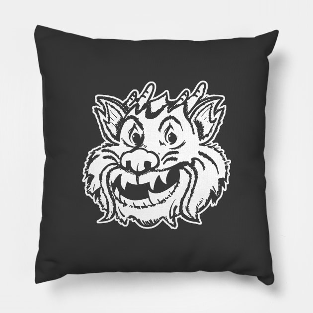 Tang Wu's Gas and Lube - Biker Style (1-Color - Reverse - Icon) Pillow by jepegdesign