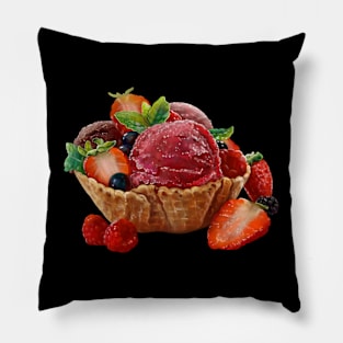 Ice cream with berries Pillow