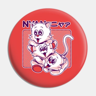 Three Cats Hugging Each Other Pin