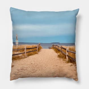 Great Lakes - Beachy love - Pathway to Lake Superior Pillow