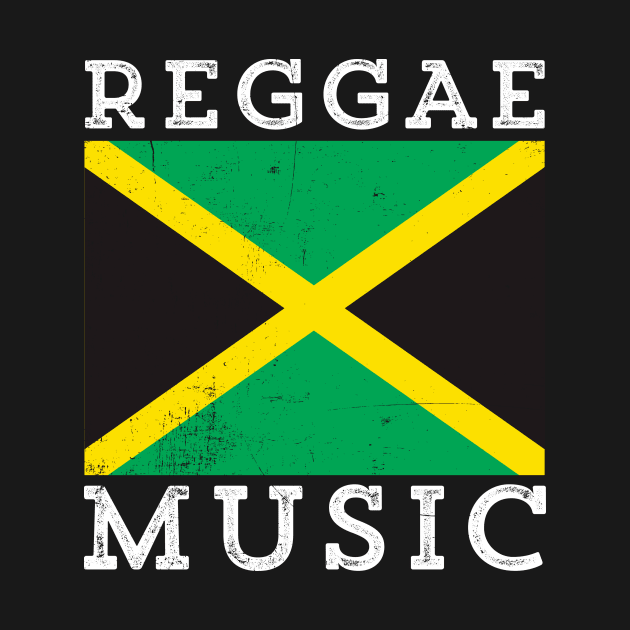 Reggae Music Jamaican Flag by dconciente