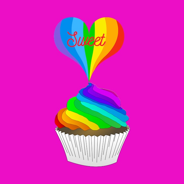 Cupcake Rainbow Sweet Heart by The Boho Cabana