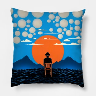 Tranquility - Contemplation: Forever is in the Moment on a Dark Background Pillow