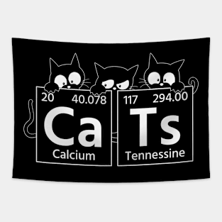 Cute Cats on Periodic Table for science cat lover Tapestry