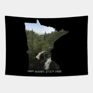 Minnesota Outline (Devil's Kettle in Judge Magney State Park) Tapestry