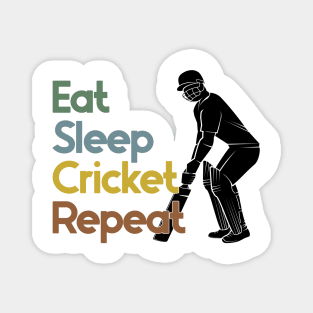 Eat Sleep Cricket Repeat Magnet