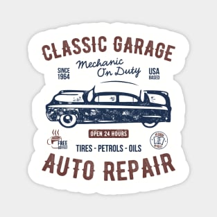 Classic Garage Auto Repair Magnet