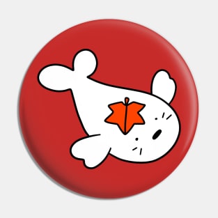 Red Leaf Harp Seal Pin