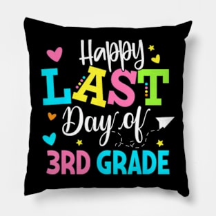 Last Day of 3rd Grade Kids Teacher Student Graduation Pillow