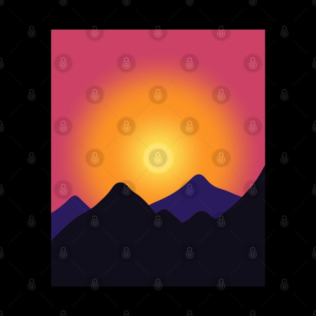 Sunset mountains by pepques